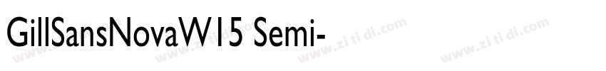 GillSansNovaW15 Semi字体转换
